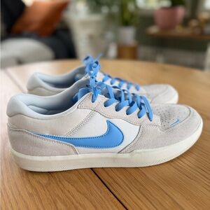 Nike Gray and Blue Casual Sneakers